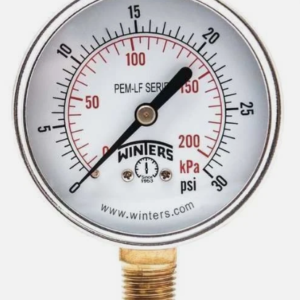 Manómetro Winters  de 0 a 30 psi